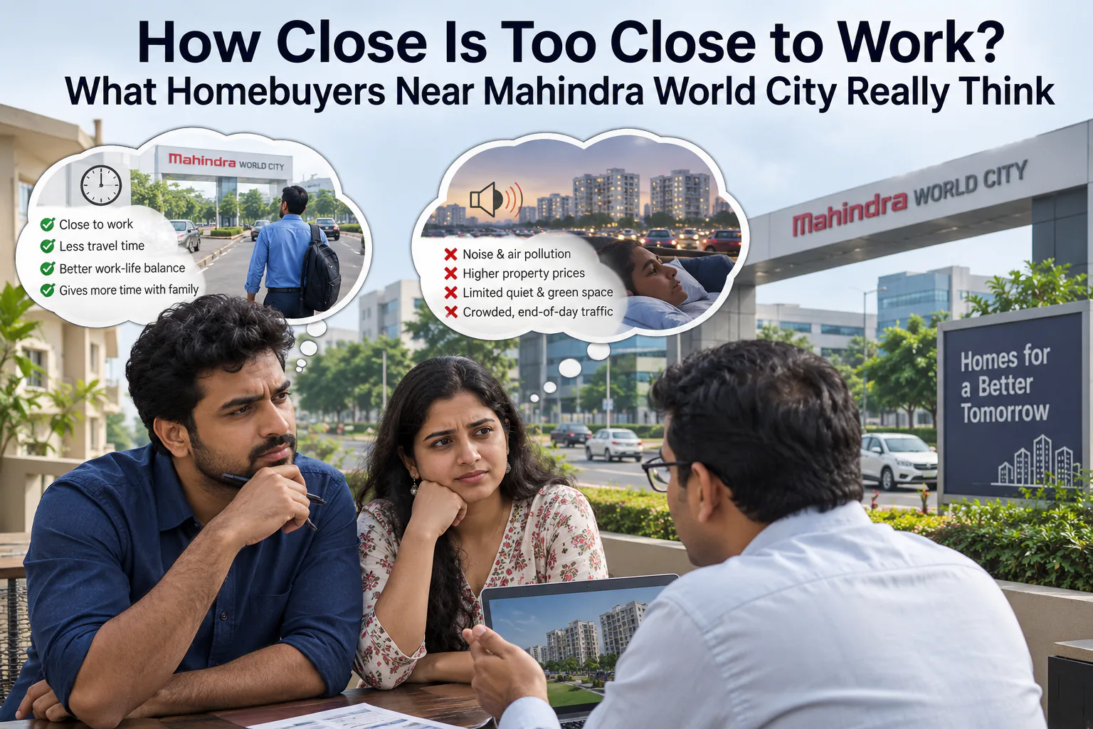 How Close Is Too Close to Work? What Homebuyers Near Mahindra World City Really Think